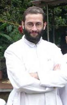 Fr. Chazal in white cassock