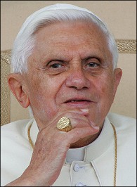 Pope Benedict XVI thinking