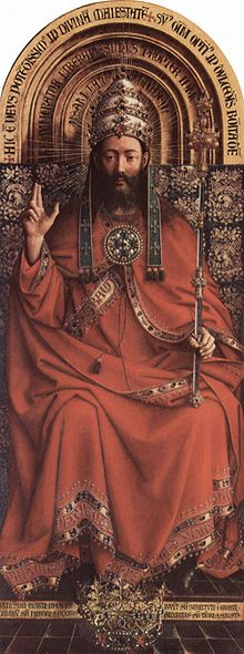 Hubert van Eyck, Chrystus Król (Fragment ołtarza z Ghent)